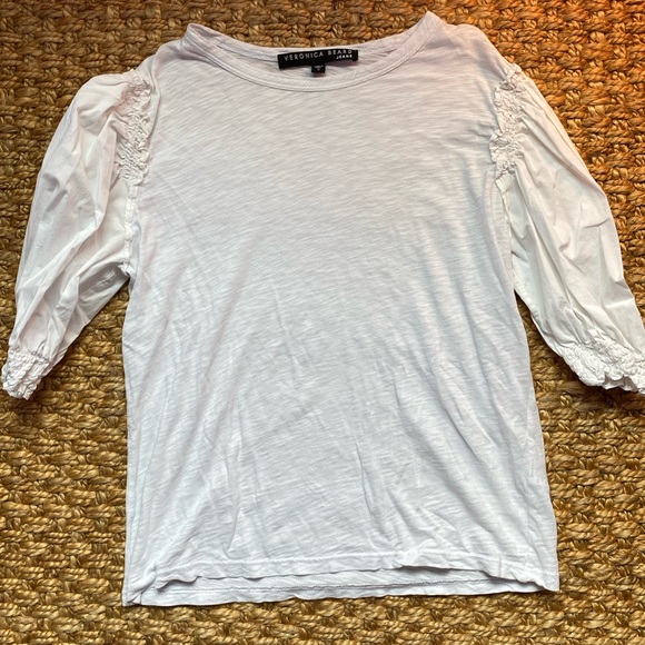 Veronica Beard puff sleeve tshirt - Picture 1 of 1